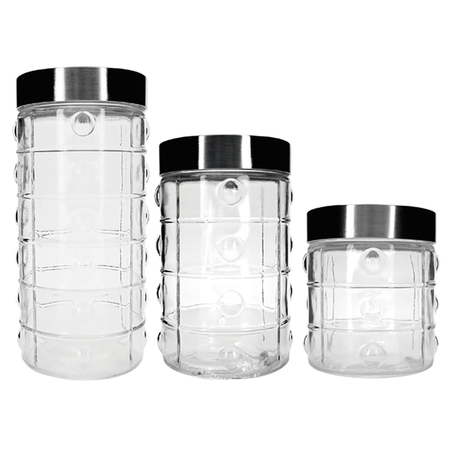 Conjunto de Pote Redondo Mimo Style com 3 Peças