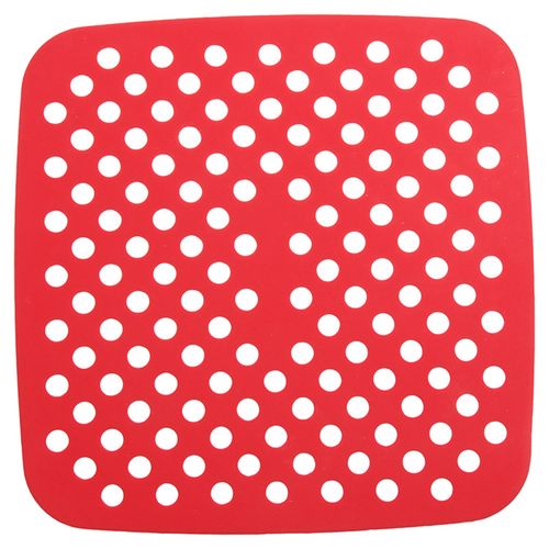 Forro para Airfryer Hauskraft em Silicone Quadrado 19 cm Vermelho