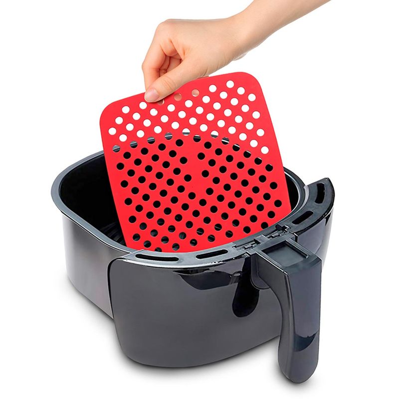 Forro_para_Airfryer_Hauskraft_em_Silicone_Quadrado_19_cm_Vermelho_1045324
