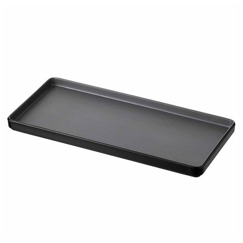 Prato Retangular Dual Color Gourmet Mix 32 cm Melamina Cinza