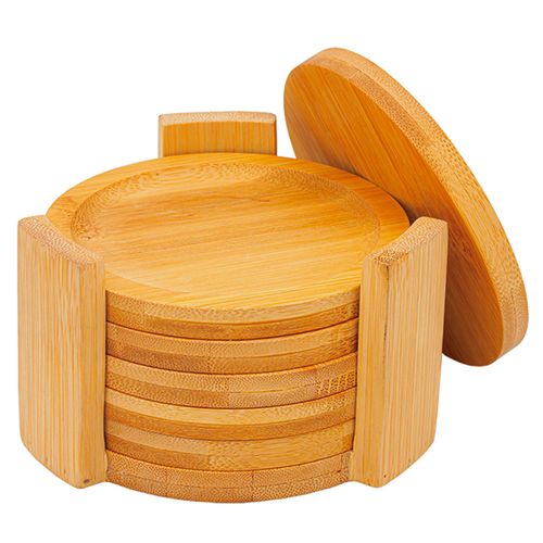Conjunto de Porta Copos Redondo Mimo Style com Suporte 6 Peças