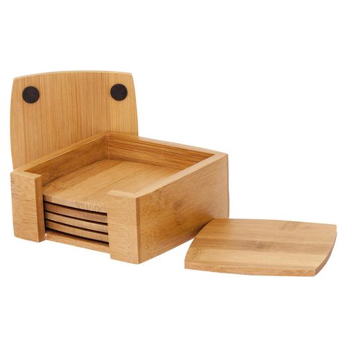 Conjunto de Porta Copos Ecokitchen Quadrado Mimo Style com Suporte 6 Peças