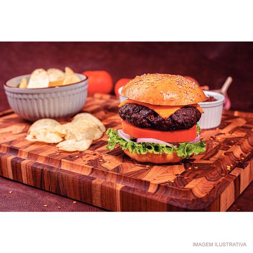 Tábua para Churrasco Tramontina 45x35 cm em Madeira Teca Invertida