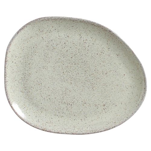 Prato Raso Oval Bio Pistache Porto Brasil 24x31 cm