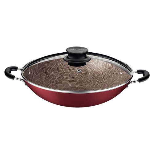 Panela Wok Paris Tramontina 4,4 Litros em Alumínio 32 cm Antiaderente Vermelha