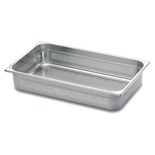 Cuba Gastronômica 1/1 Profundidade 65 mm Gourmet Mix 6 Litros Perfurada em Aço Inox sem Alça
