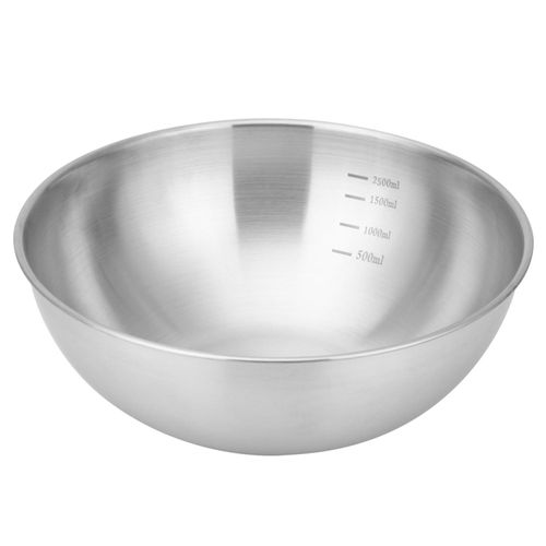 Tigela Uny Home 25 cm com Medidas em Aço Inox