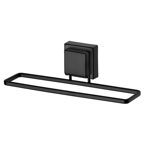 Toalheiro para Lavabo Future 25 cm com Ventosa Preto Fosco