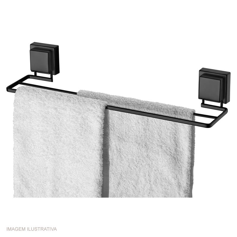 Toalheiro_Duplo_Future_45_cm_com_Ventosa_Preto_Fosco_1051003