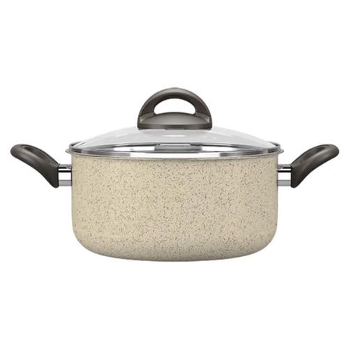 Caçarola Suprema Ceramic Life Brinox Vanilla 20 cm Antiaderente com Tampa