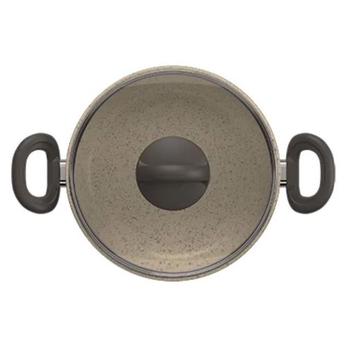 Caçarola Suprema Ceramic Life Brinox Vanilla 20 cm Antiaderente com Tampa