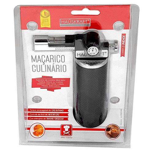 Maçarico Culinário Recarregável Hauskraft 13 cm