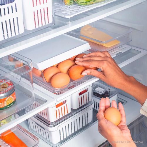 Organizador de Ovos Clear Fresh OU com 21 Unidades