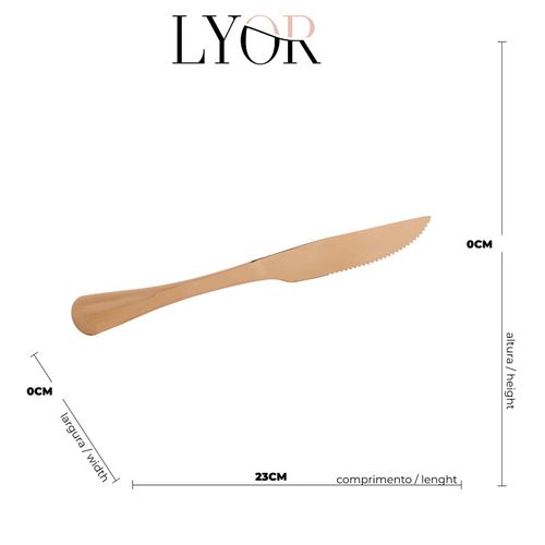 Faqueiro Positano Rosé Lyor com 24 Peças
