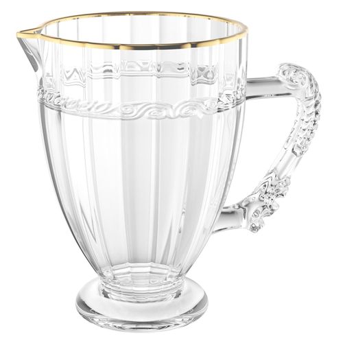 Jarra de Cristal Imperial Lyor 1 Litro com Fio de Ouro