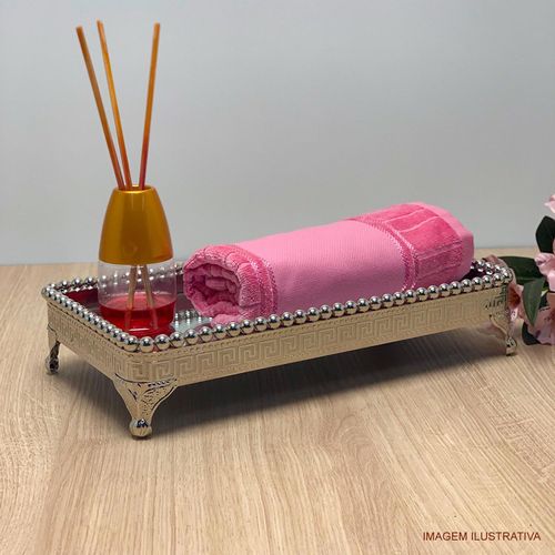 Bandeja de Zamac Niquelado Zigzag Lyor31x16x6 cm