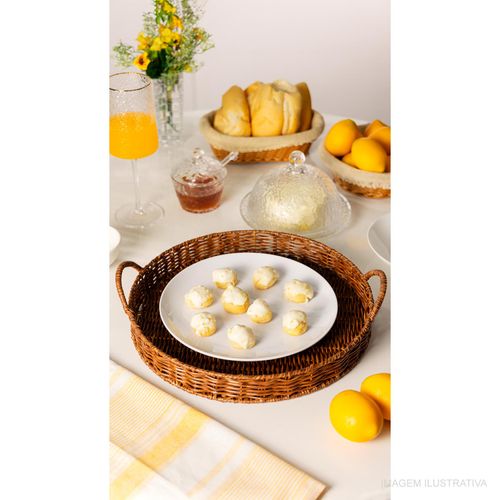 Prato Raso Melamina Lyor 25,5 cm Branco