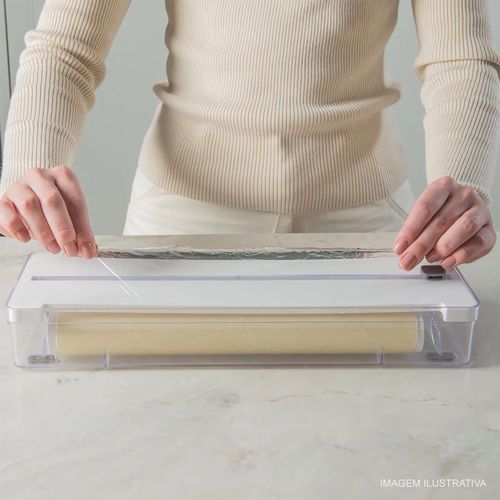 Organizador e Cortador de Rolos Duplo OU Clear Gavetas Branco
