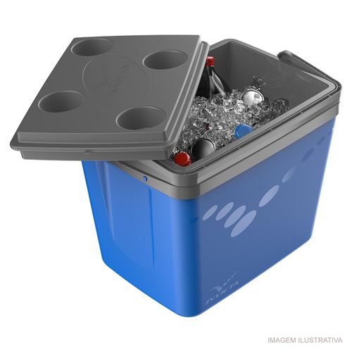 Caixa Térmica Pop Invicta Incess Blue 32 Litros Texturizada Azul