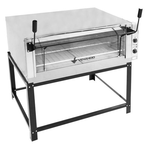 Forno Industrial FERI90 Venâncio Roma Elétrico Aço Inox com Pedra Refratária 220v