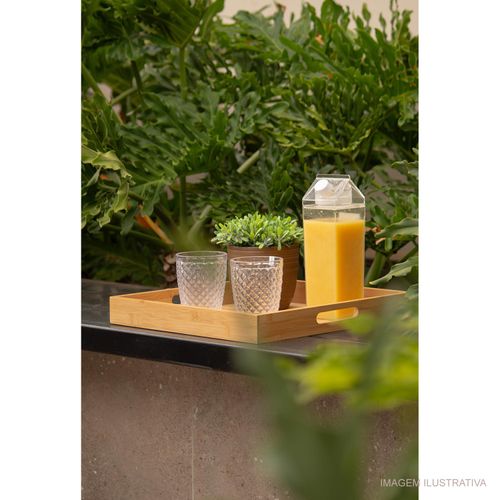 Bandeja Bambu Paramount 43x27x4,5 cm com Alça