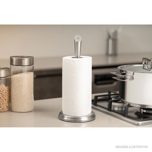 Porta Papel Toalha Base Antiderrapante em Aço Inox