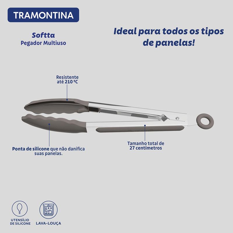 Pegador_Multiuso_Tramontina_Softta_Cinza_de_Silicone_27_cm_1071423