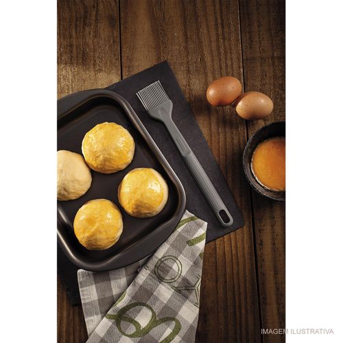 Pincel Tramontina Softta de Silicone Cinza