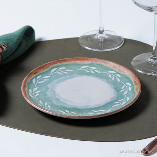 Prato Sobremesa Stoneware Mediterraneo Porto Brasil 19,4 cm