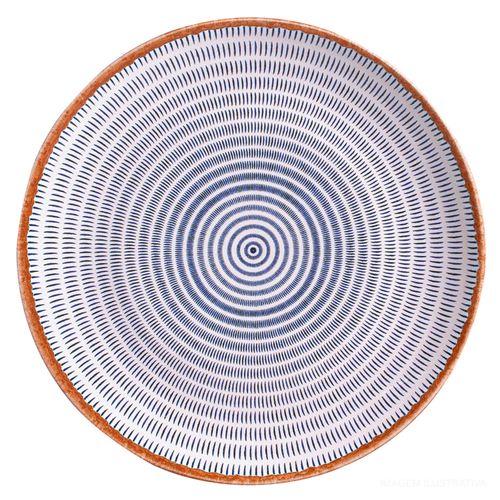 Prato Raso Coup Stoneware New Asteca Porto Brasil 26 cm