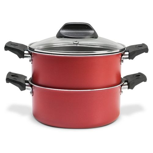 Cozi Vapor com Tampa 16 cm - 1,45 Litros Brinox Vermelha