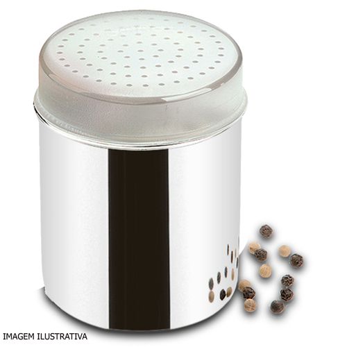 Saleiro e Pimenteiro Jornata Brinox com Sobretampa Plástica 280 ml