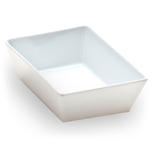Travessa para Buffet Retangular Haus em Melamina Branca 2 Litros 25x17x7 cm
