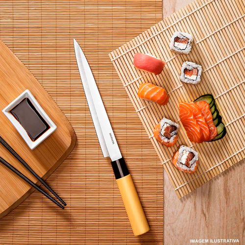 Faca Samurai para Sushi e Sashimi 8,4" em Brinox Aço Inox
