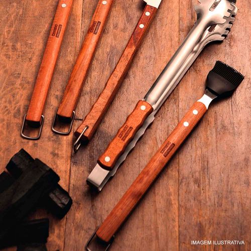 Pincel para Churrasco de Silicone Tramontina com Cabo de Madeira
