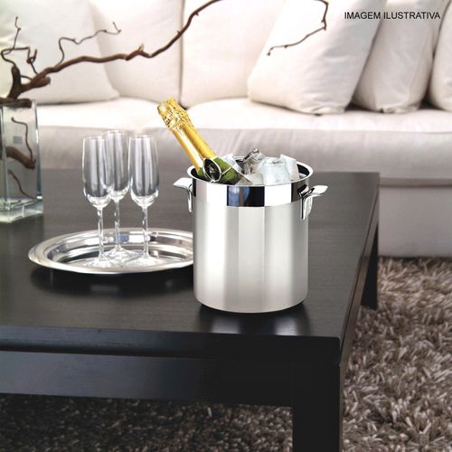 Balde para Champanhe Cosmos Tramontina 5 Litros em Aço Inox