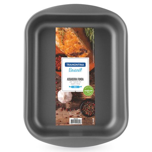 Assadeira Funda de Alumínio com Revestimento Interno Antiaderente Tramontina 40 cm