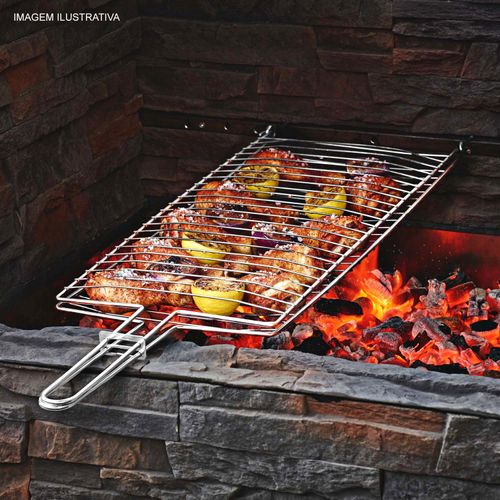 Grelha para Churrasco Tramontina 83x27,4 cm em Aço Inox