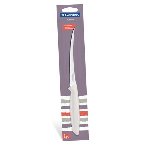 Faca para Tomate Plenus 5” Tramontina em Aço Inox Cabo Branco