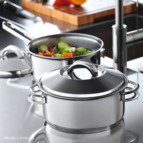 Panela Solar Tramontina 14 cm 1,1 Litros em Aço Inox