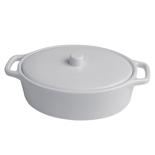 Mini Panela Oval Gourmet Mix com Alça e Tampa em Melamina 17 cm