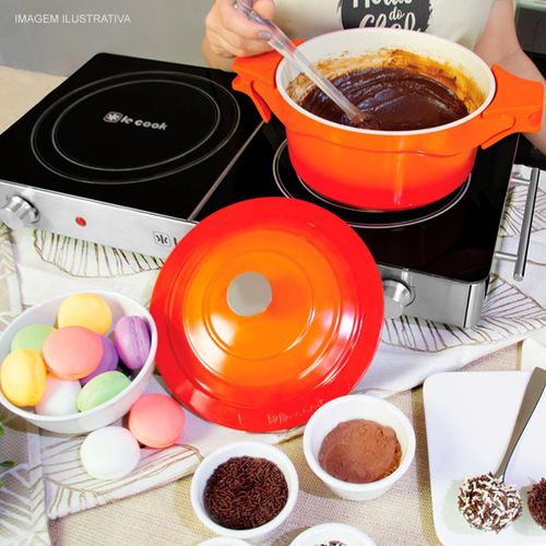 Caçarola Baixa 24 cm 4,5 Litros em Alumínio com Revestimento Cerâmico Le Cook