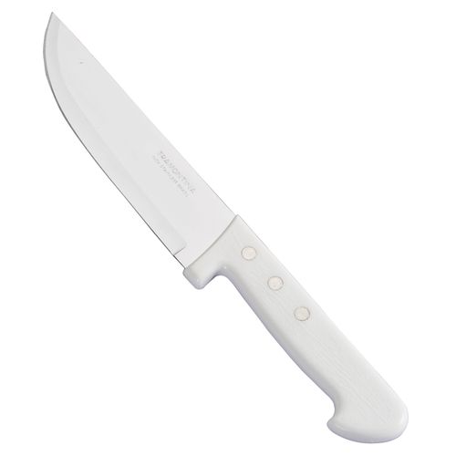 Faca para Carne/Cozinha 6" Plenus Tramontina em Aço Inox Cabo Branco