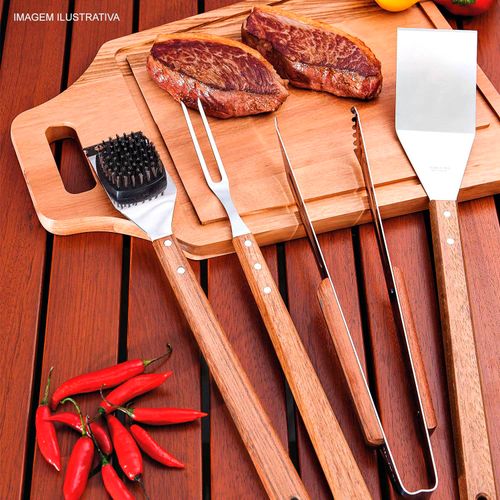Garfo Trinchante para Churrasco Tramontina em Aço Inox