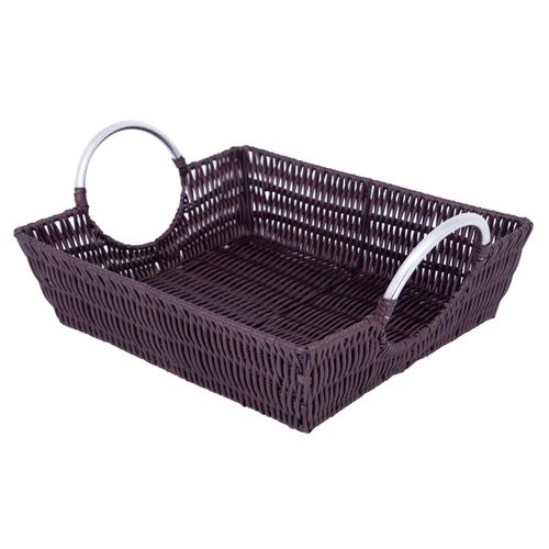 Cesto Retangular África Mimo Style com Alça Reta 35x22 cm