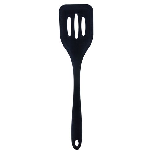 Espátula de Silicone Vazada Mimo Style 30x7 cm Preta