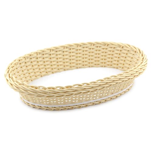Cesta Oval Lisa de Fibra Sintética 33x21 cm Cayçara