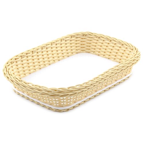 Cesta Retangular Lisa de Fibra Sintética 21x15 cm Cayçara