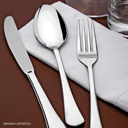 Colher de Mesa Zurique Tramontina em Aço Inox com 12 Peças