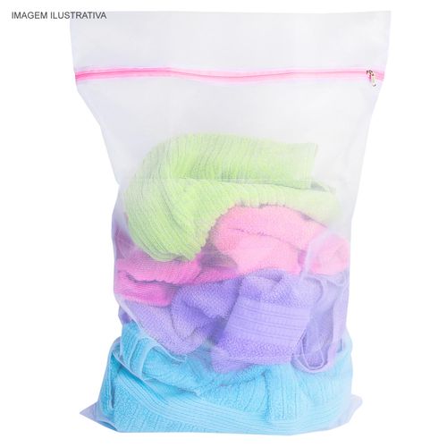 Saco para Lavar Roupas com Zíper 48x40 cm Secalux